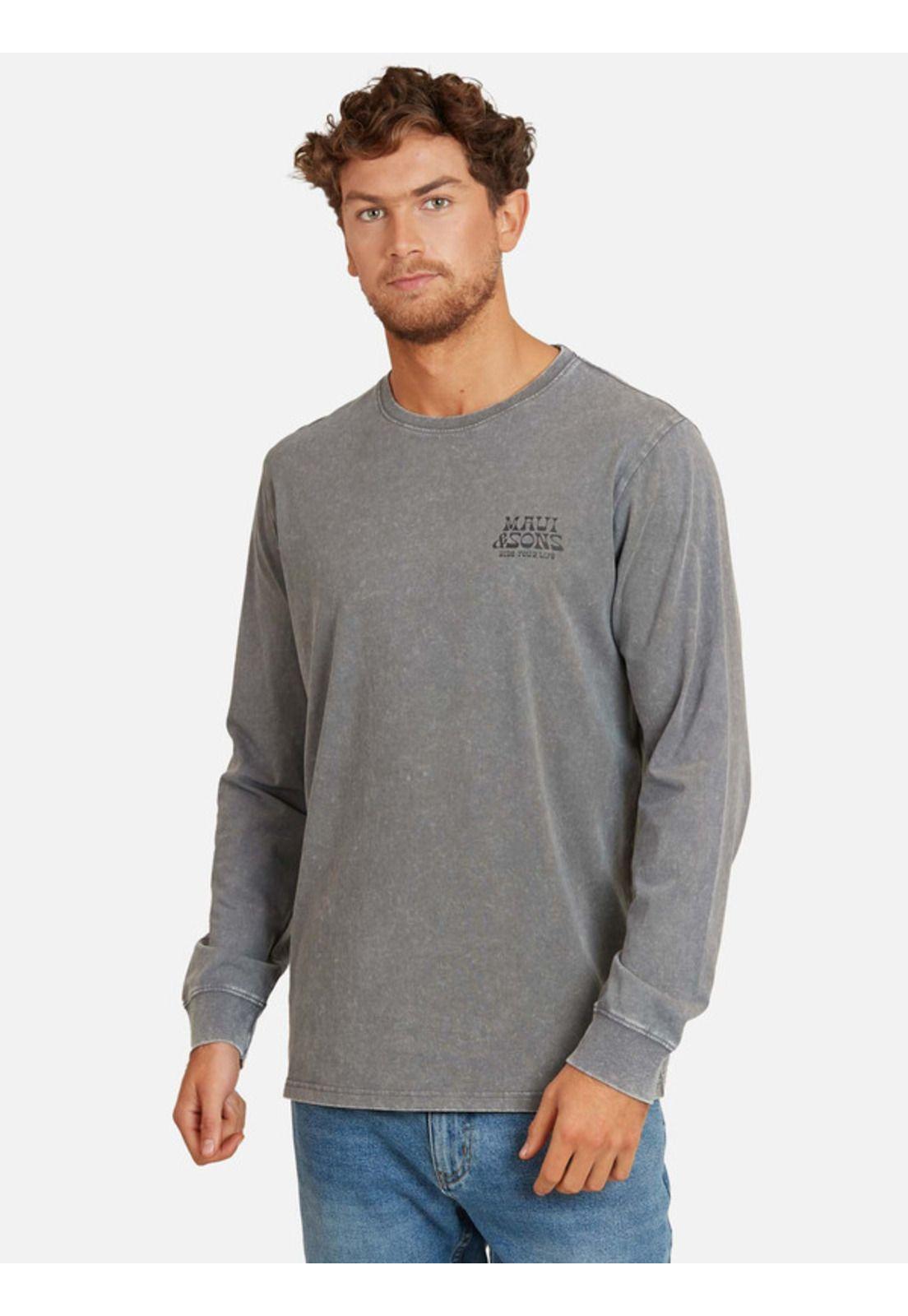 Polera Animal Shield Hombre Gris Maui And Sons-0