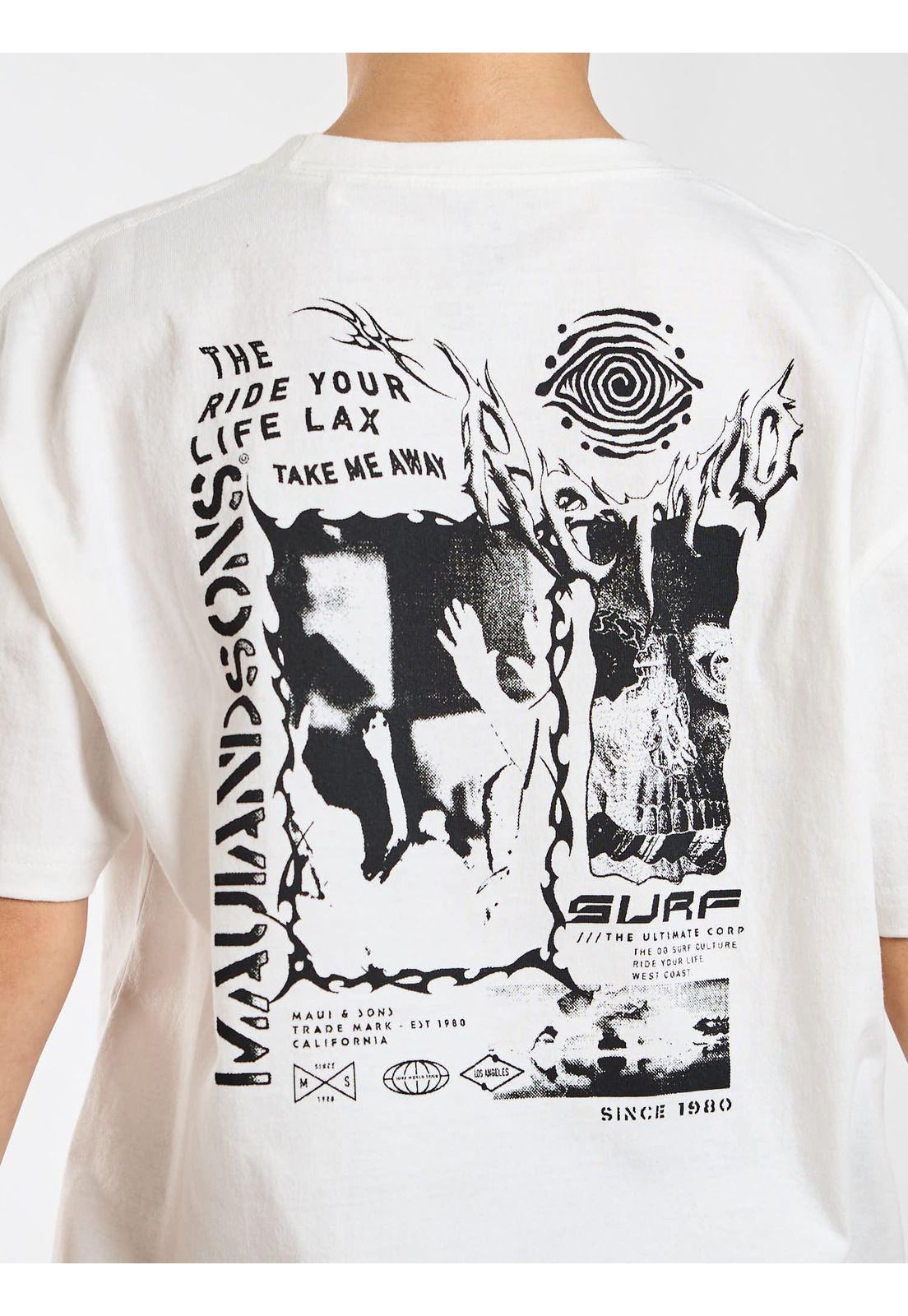 Polera MC Aqua Blanco Infantil Maui and Sons-3