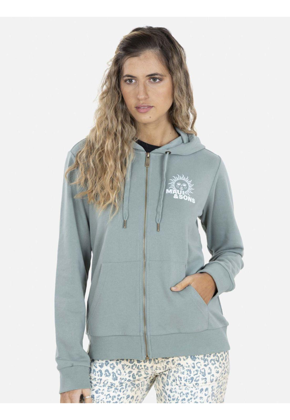 Poleron Fullzipper ASTROS WAVE FZ Mujer Azul Maui and Sons-0