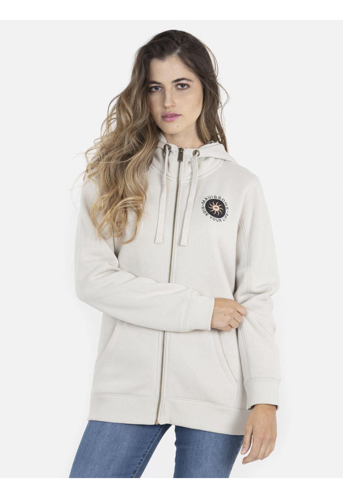 Poleron Mujer HIGHER THAN Beige Maui and Sons-0