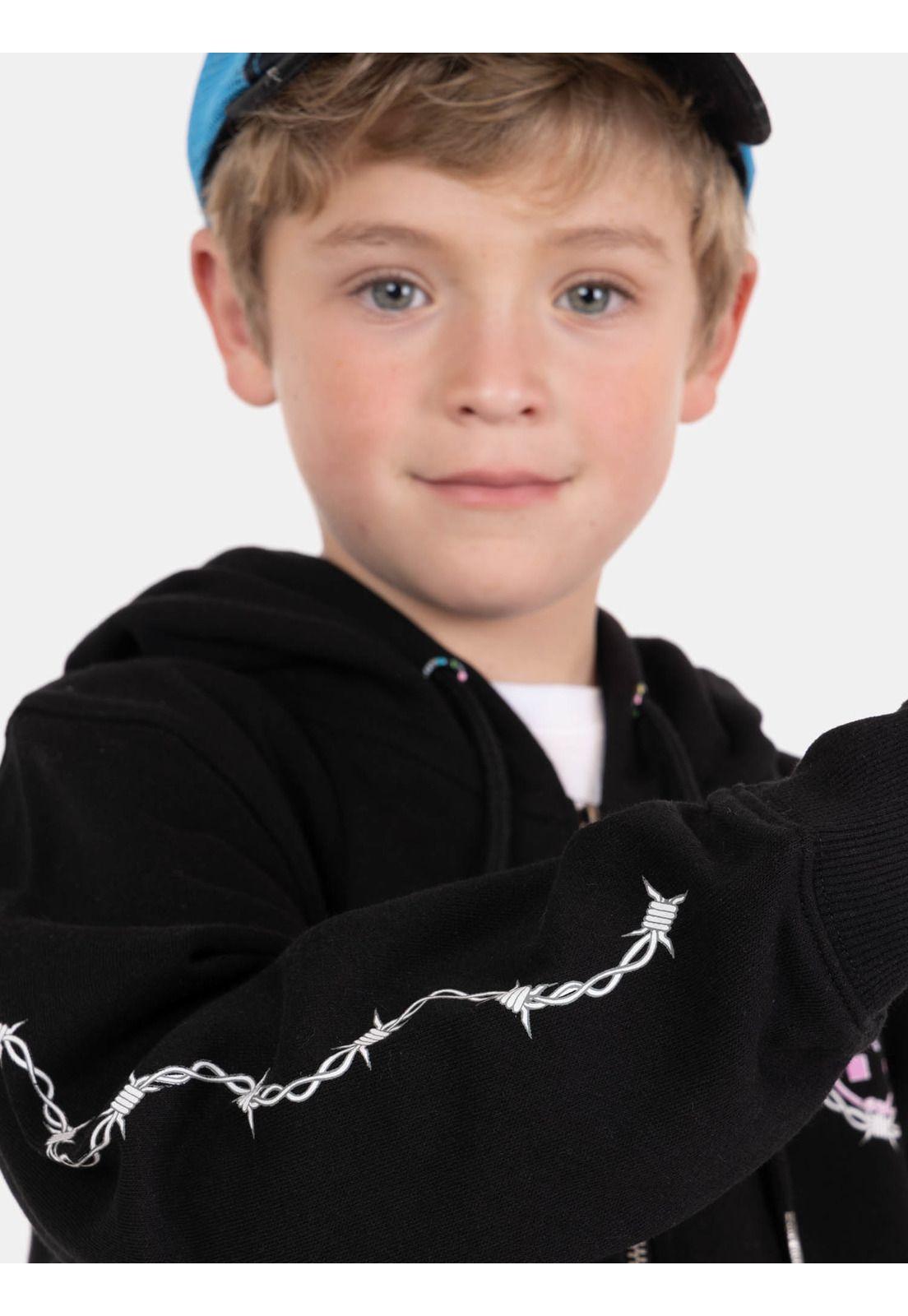 Poleron FZ Kohana Negro Infantil Maui And Sons-2
