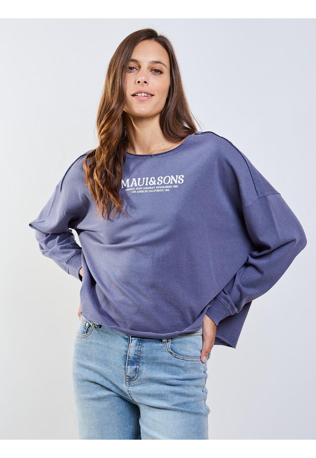 Polera ML Gorgoña Azul Mujer Maui And Sons-4