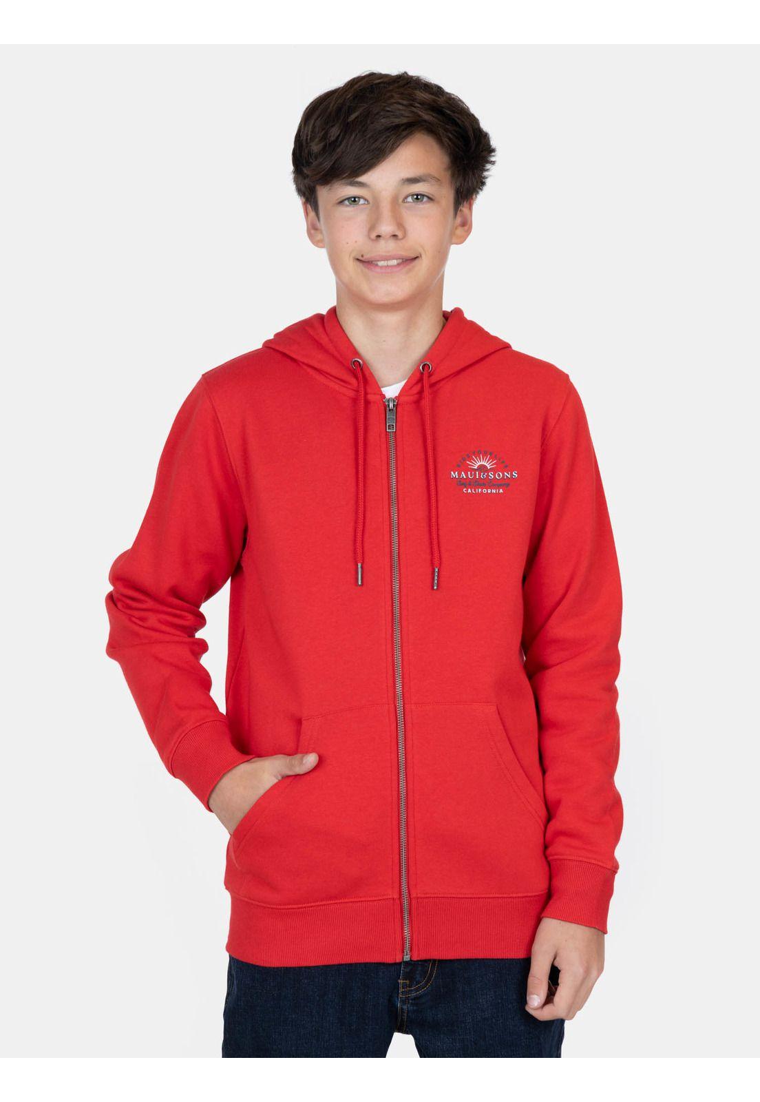 Poleron FZ  Kalira Rojo Infantil Maui And Sons-0