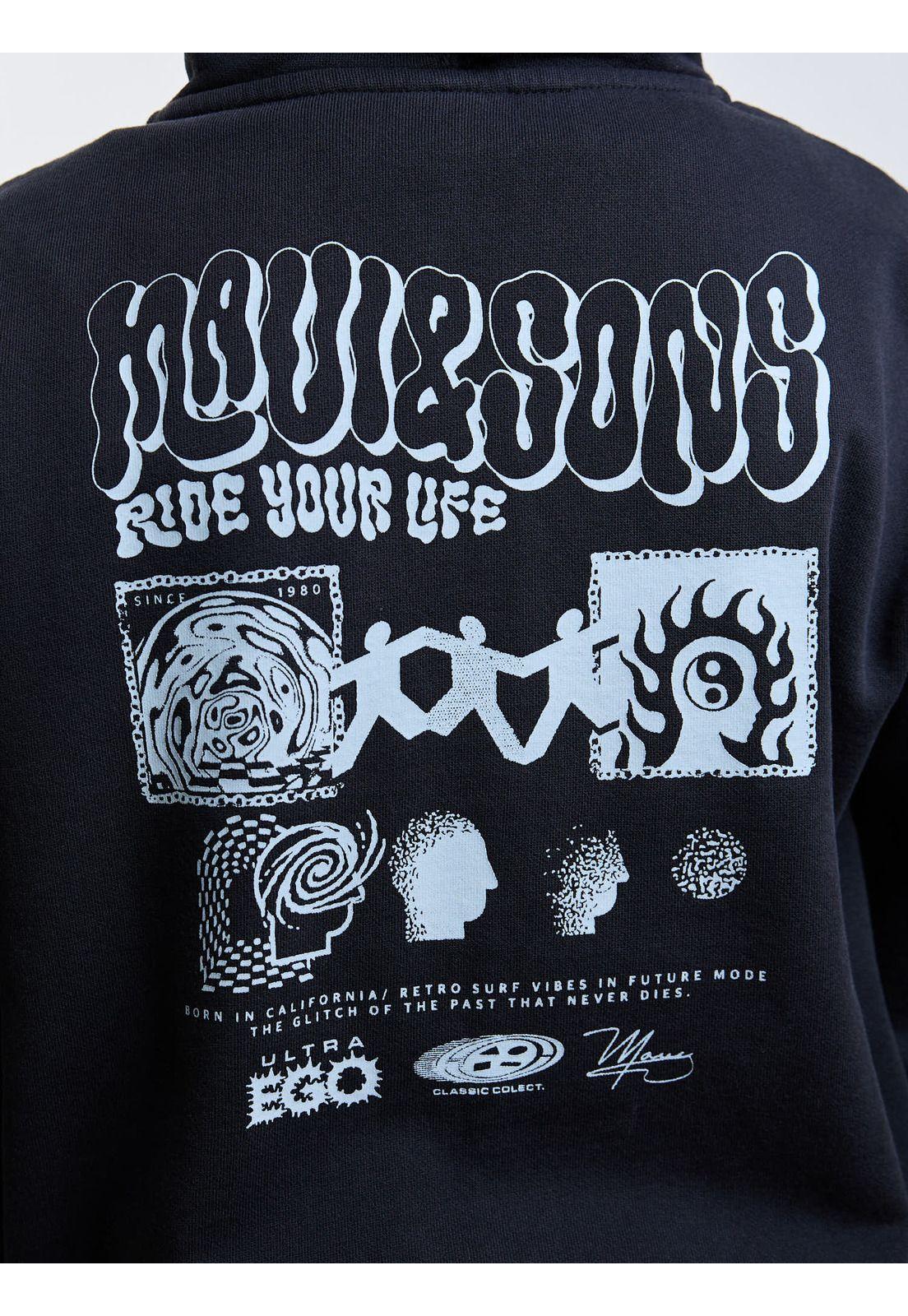 Poleron FZ Freeway Negro Infantil Maui And Sons-3