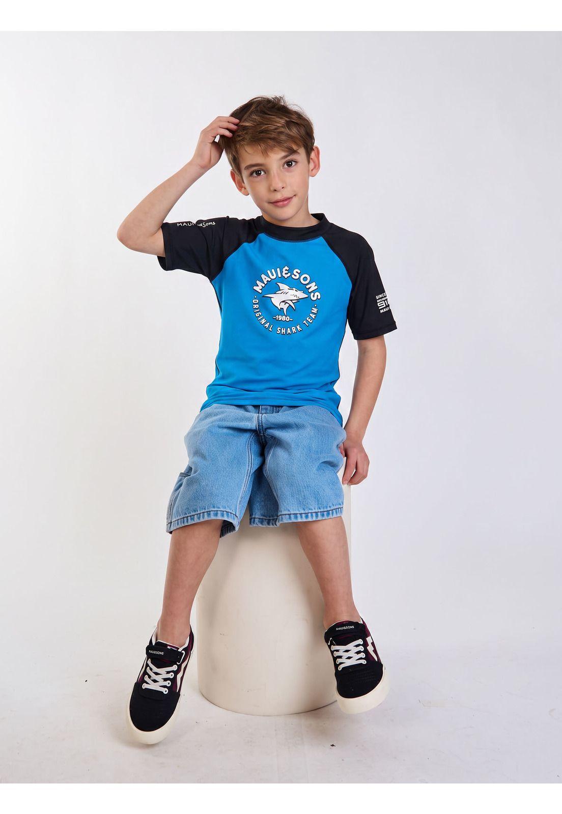 Polera UVP Vibes Azul Infantil Maui and Sons-4