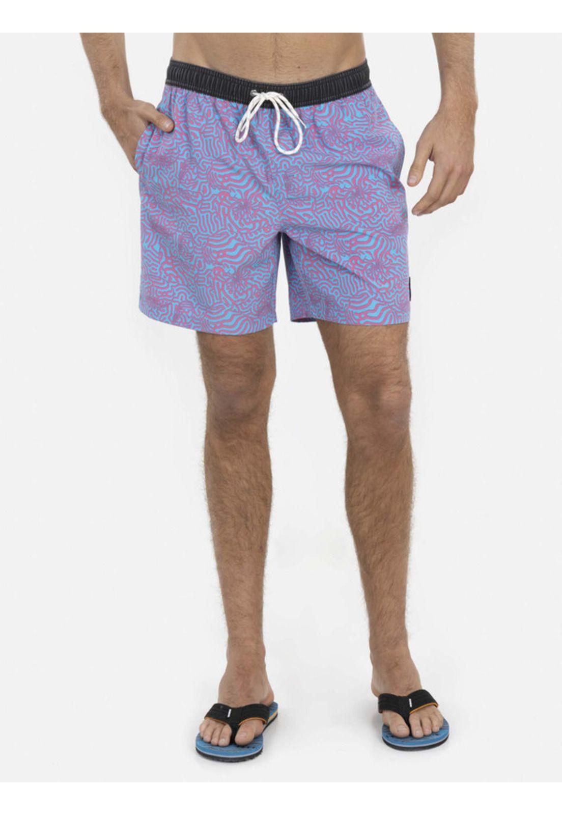 Traje de Baño Stretch PSYCHEDELIC ELASTIC WAIST  Hombre Multicolor Maui and sons-0