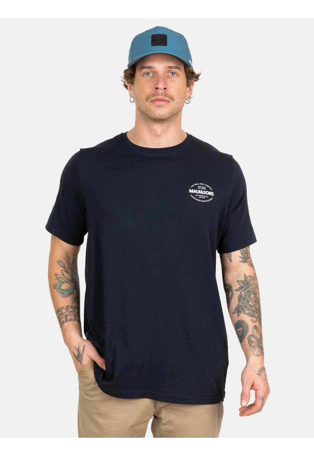 Polera MC Surf Skate Action Negro Hombre Maui And Sons-0