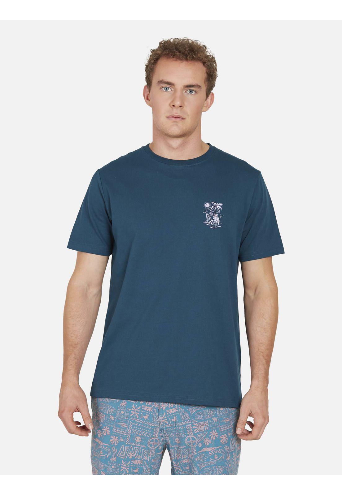 Polera SKULL RELAX Hombre Azul Maui and Sons-0