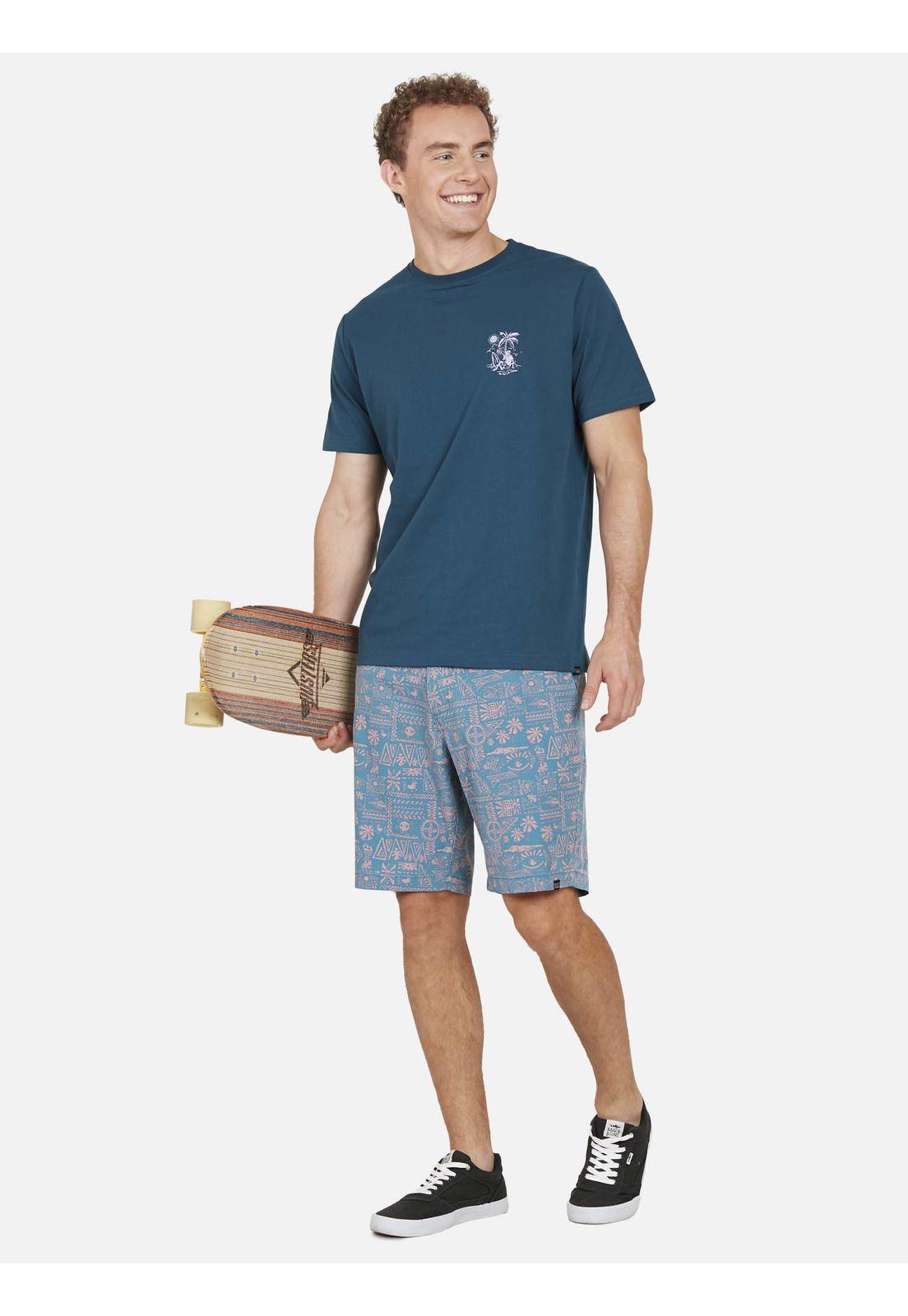 Polera SKULL RELAX Hombre Azul Maui and Sons-3