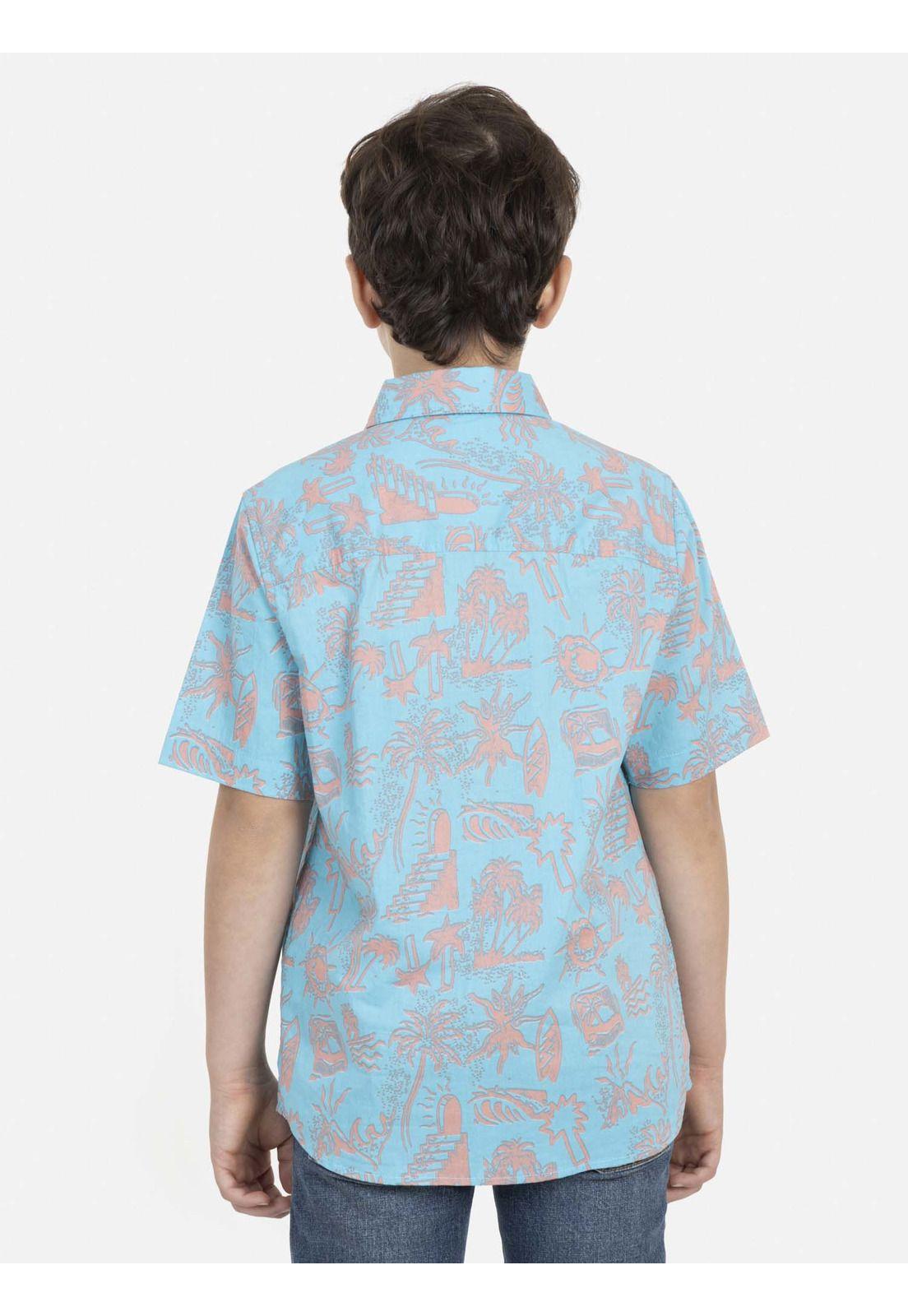 Camisa HIBISCUS ART Niño Multicolor Maui and Sons-0