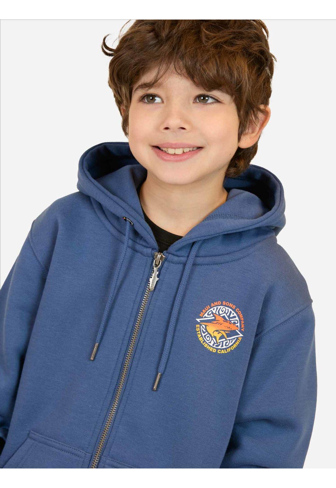 Poleron FZ Seeker Azul Infantil Maui And Sons-2