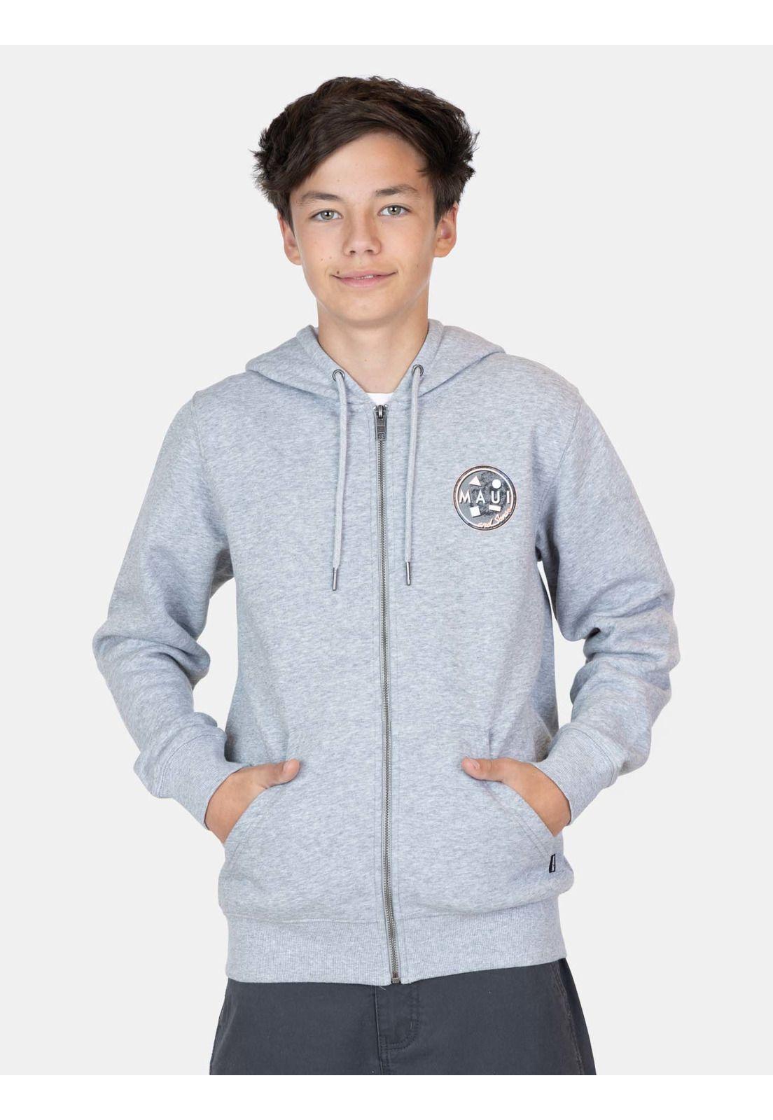 Poleron FZ  Seavie Gris Infantil Maui And Sons-0