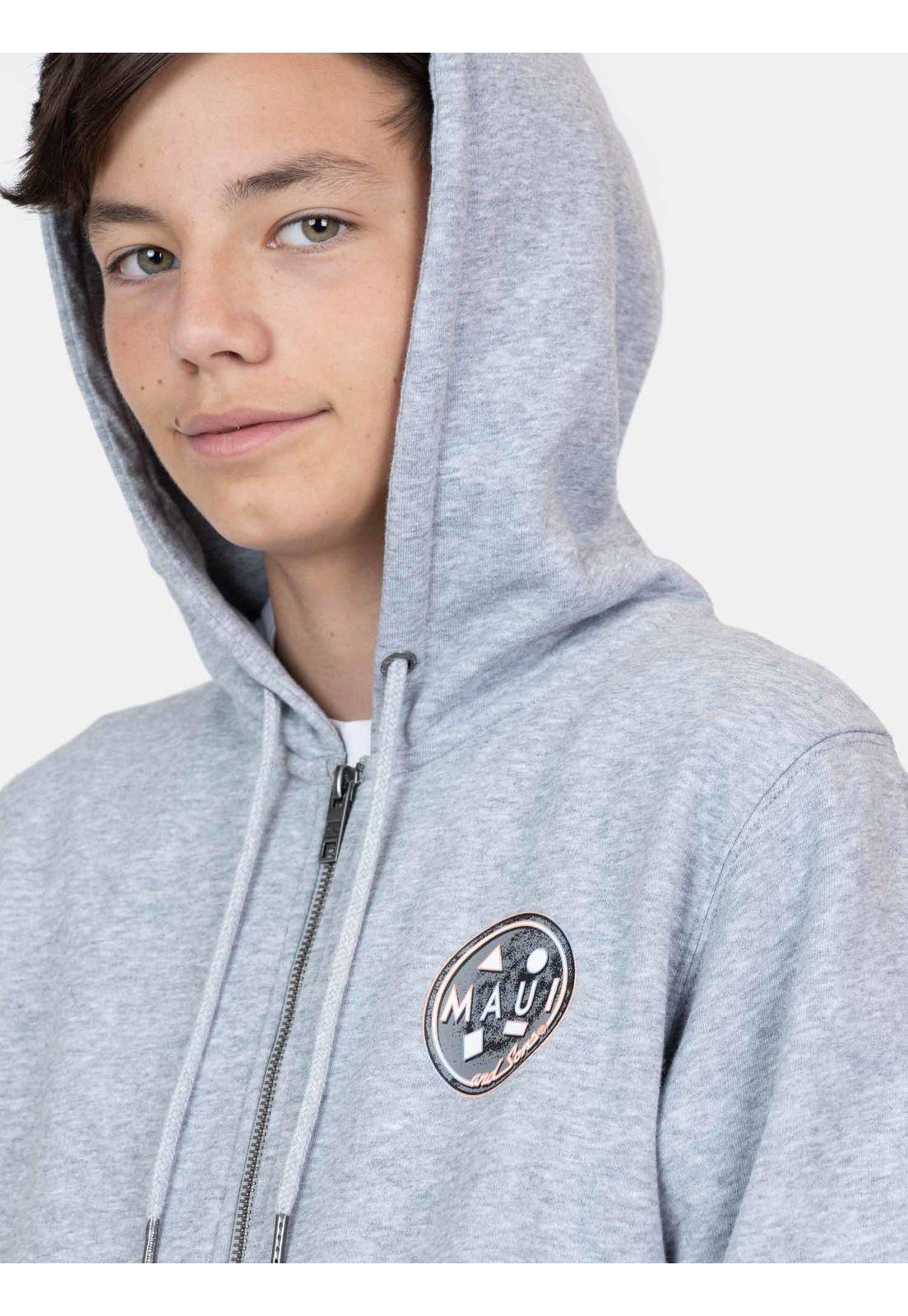 Poleron FZ  Seavie Gris Infantil Maui And Sons-2