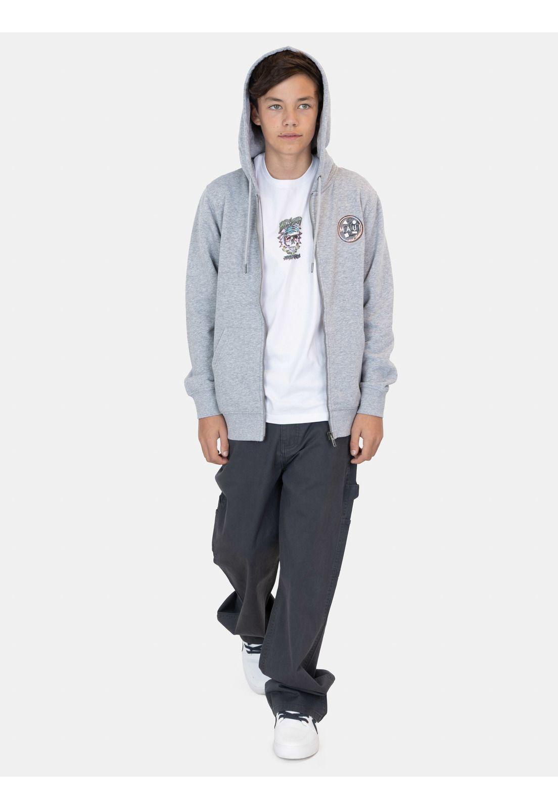 Poleron FZ  Seavie Gris Infantil Maui And Sons-3