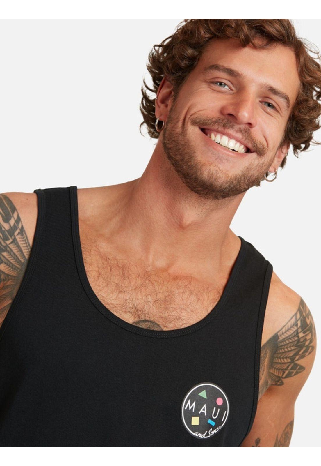 Polera Sm Classic Tk Maui Negro Hombre Maui and sons-2