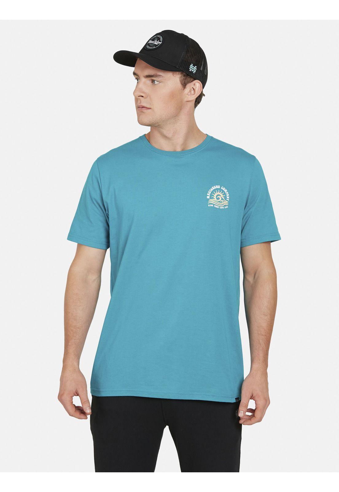 Polera WAVE AND SUN Hombre Celeste Maui and Sons-0