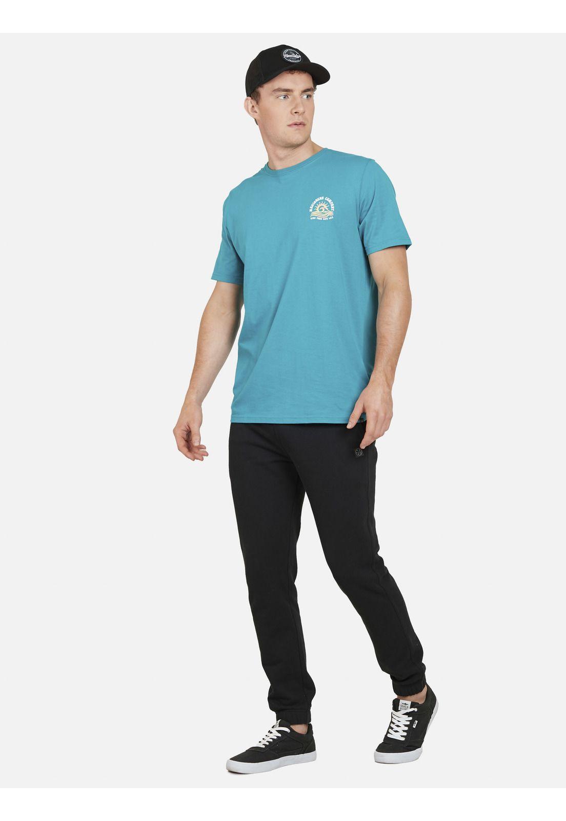 Polera WAVE AND SUN Hombre Celeste Maui and Sons-3