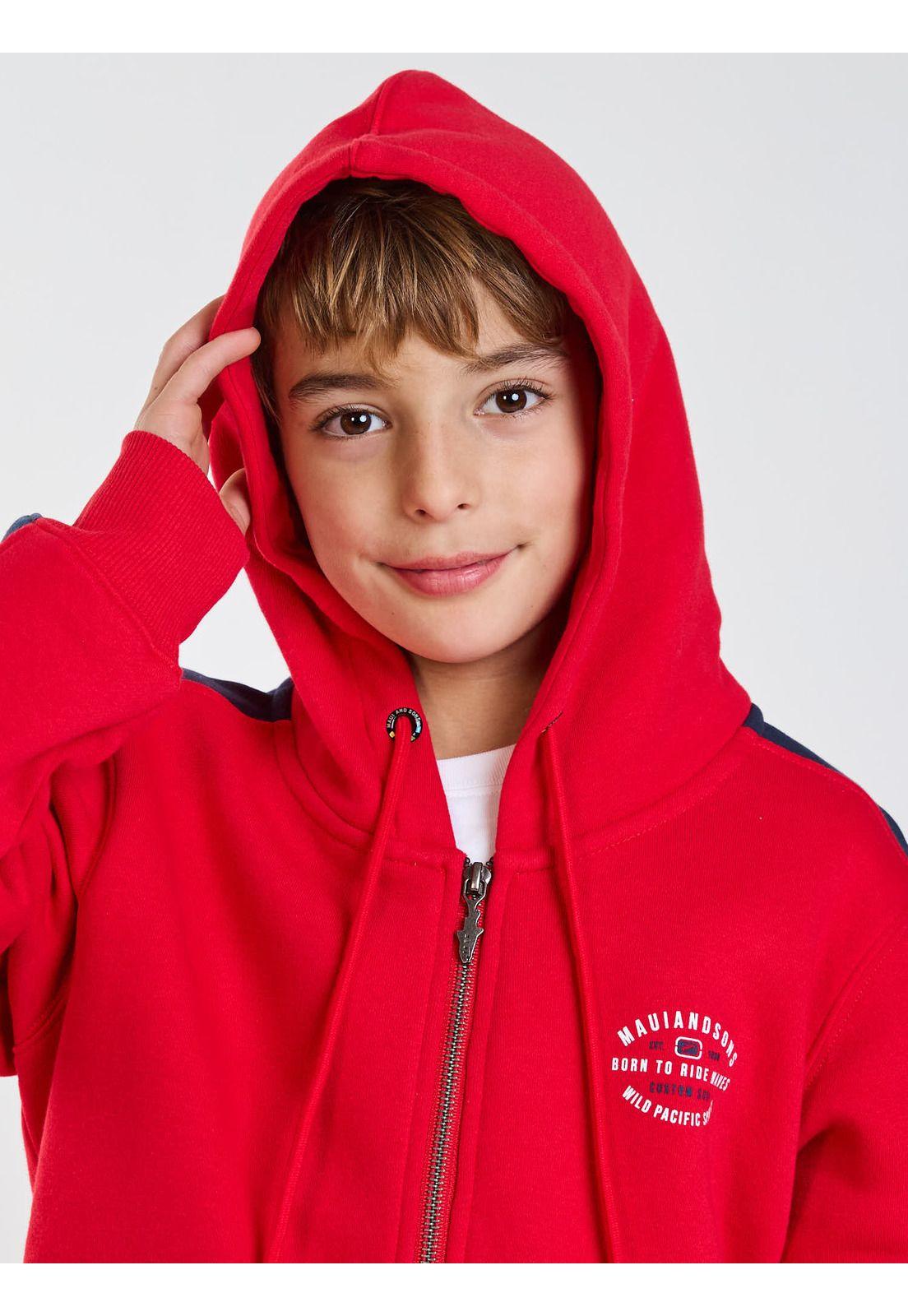 Poleron FZ Flow Rojo Infantil Maui and Sons-4