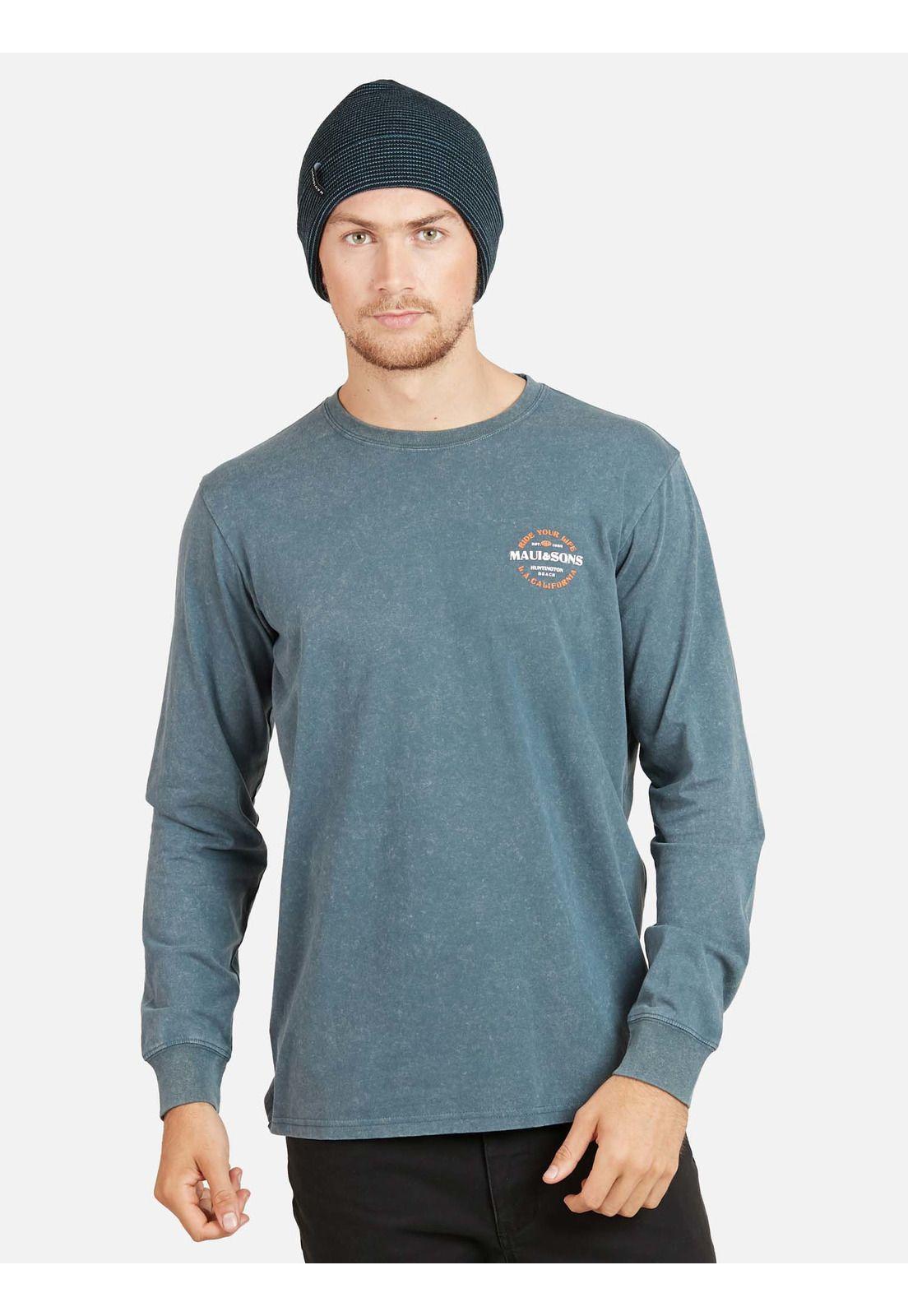 Polera L.A. CALIFORNIA Hombre Gris Maui & Sons-0