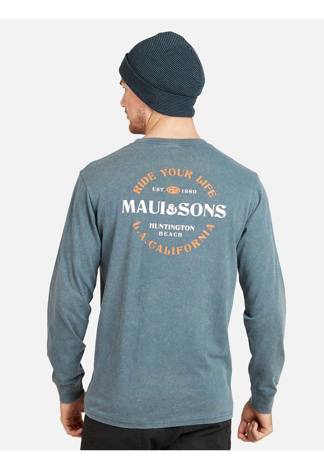Polera L.A. CALIFORNIA Hombre Gris Maui & Sons-1
