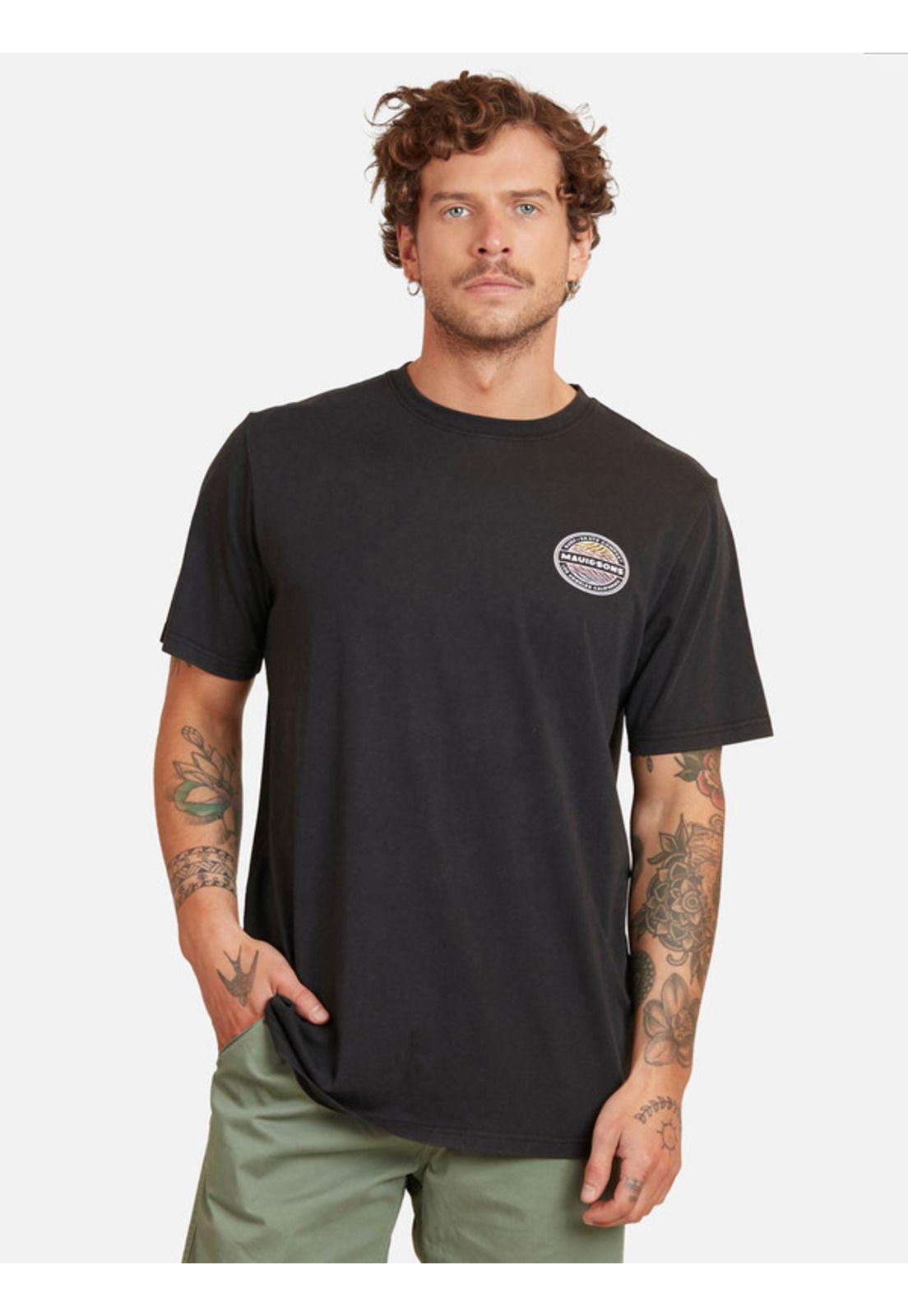 Polera Ovalimal Ss Tee Hombre Negro Maui And Sons-0