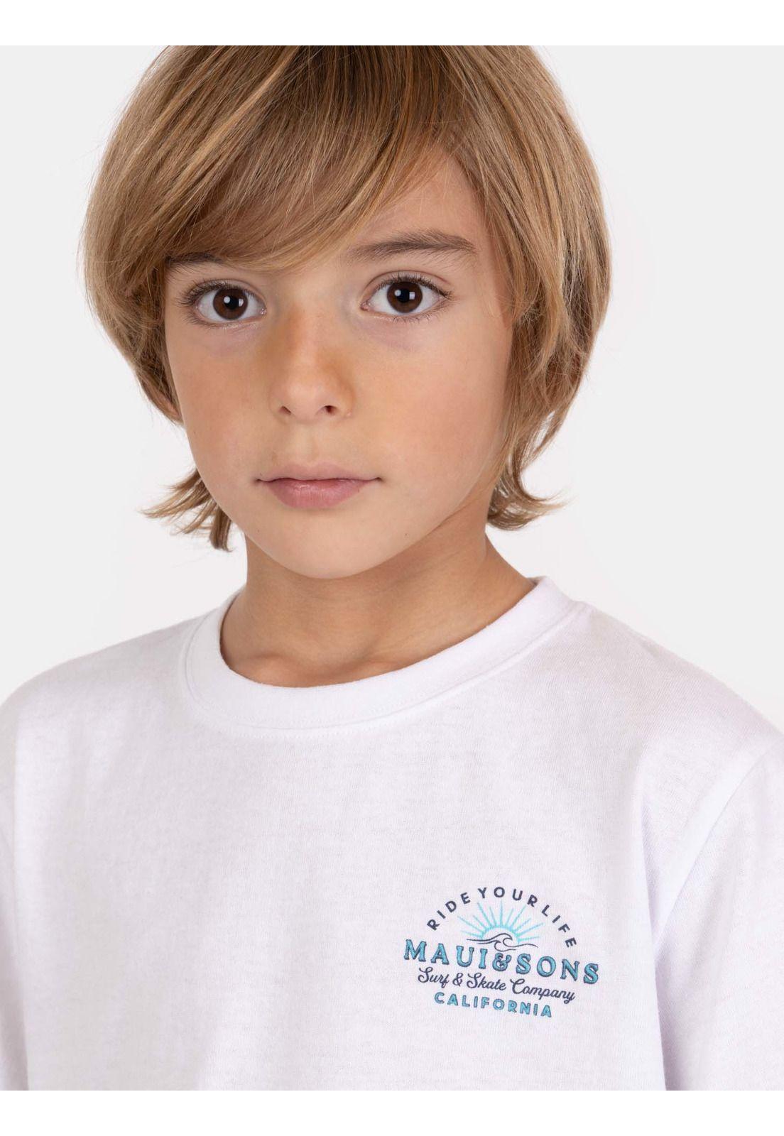 Polera MC HelioX Blanco Infantil Maui And Sons-2
