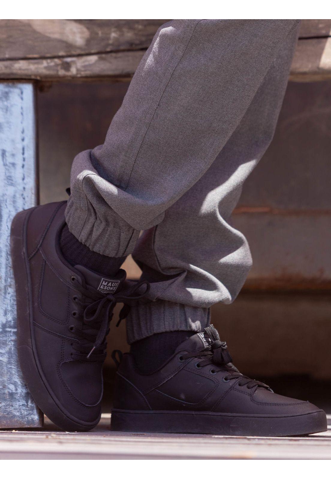 Zapatilla Escolar Drift Negro Hombre Maui and Sons-0