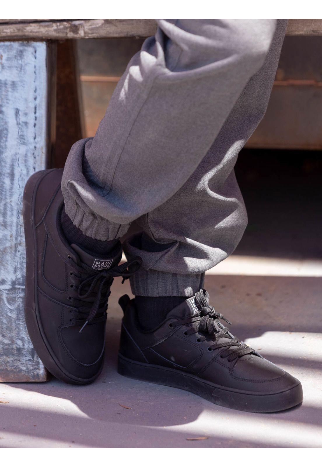 Zapatilla Escolar Drift Negro Hombre Maui and Sons-2