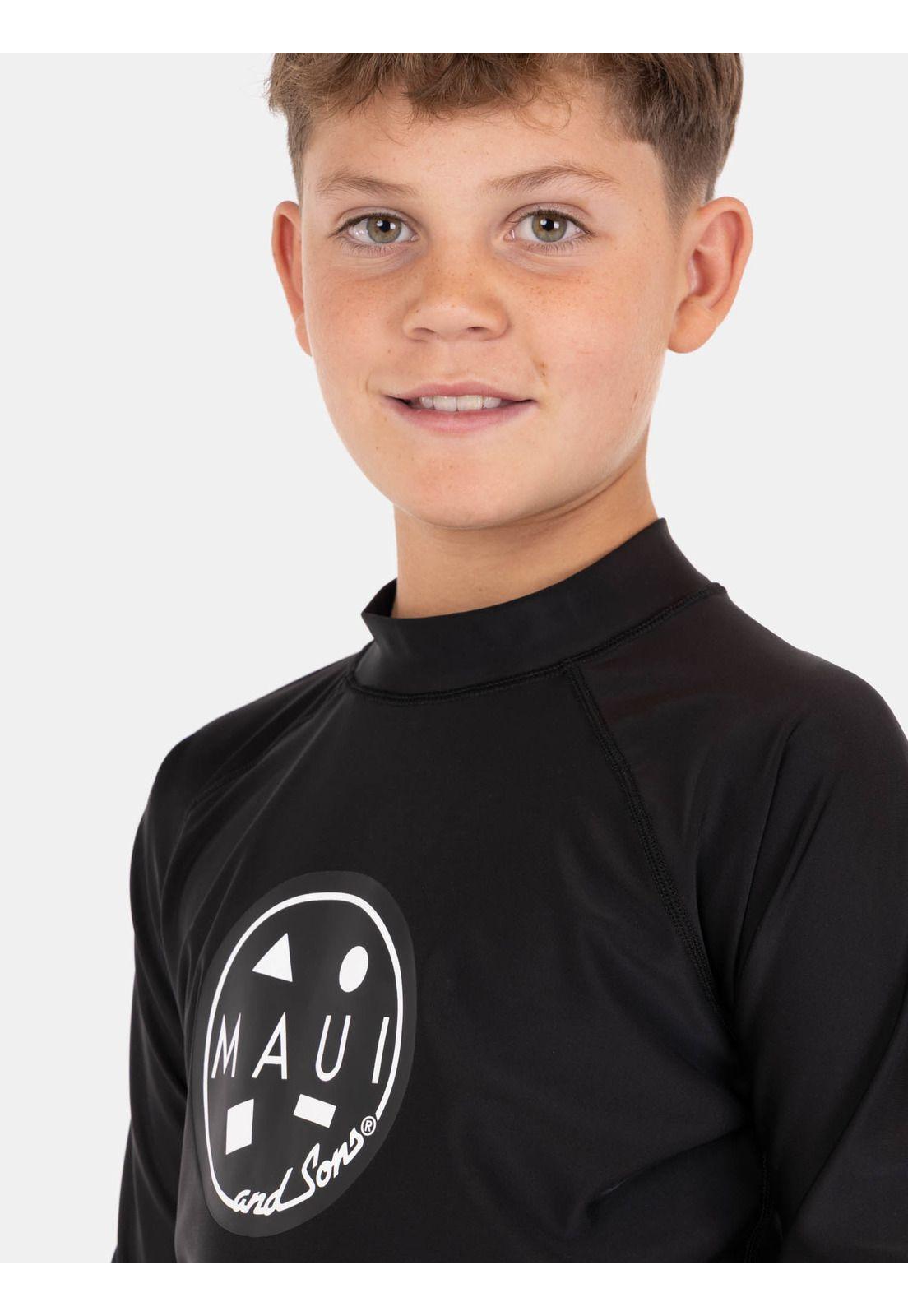 Polera UVP Ripzor Negro Infantil Maui And Sons-2