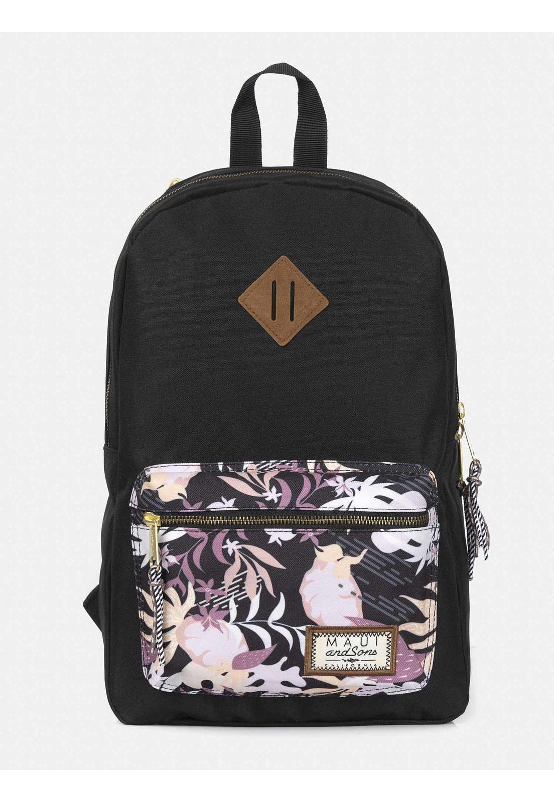 Mochila Escolar Mujer 5AM221-WT22 Negro Maui and Sons-0