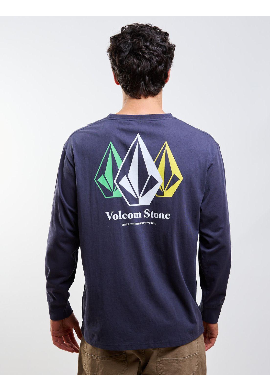 Polera ML Icy Eyes Azul Hombre Volcom-1