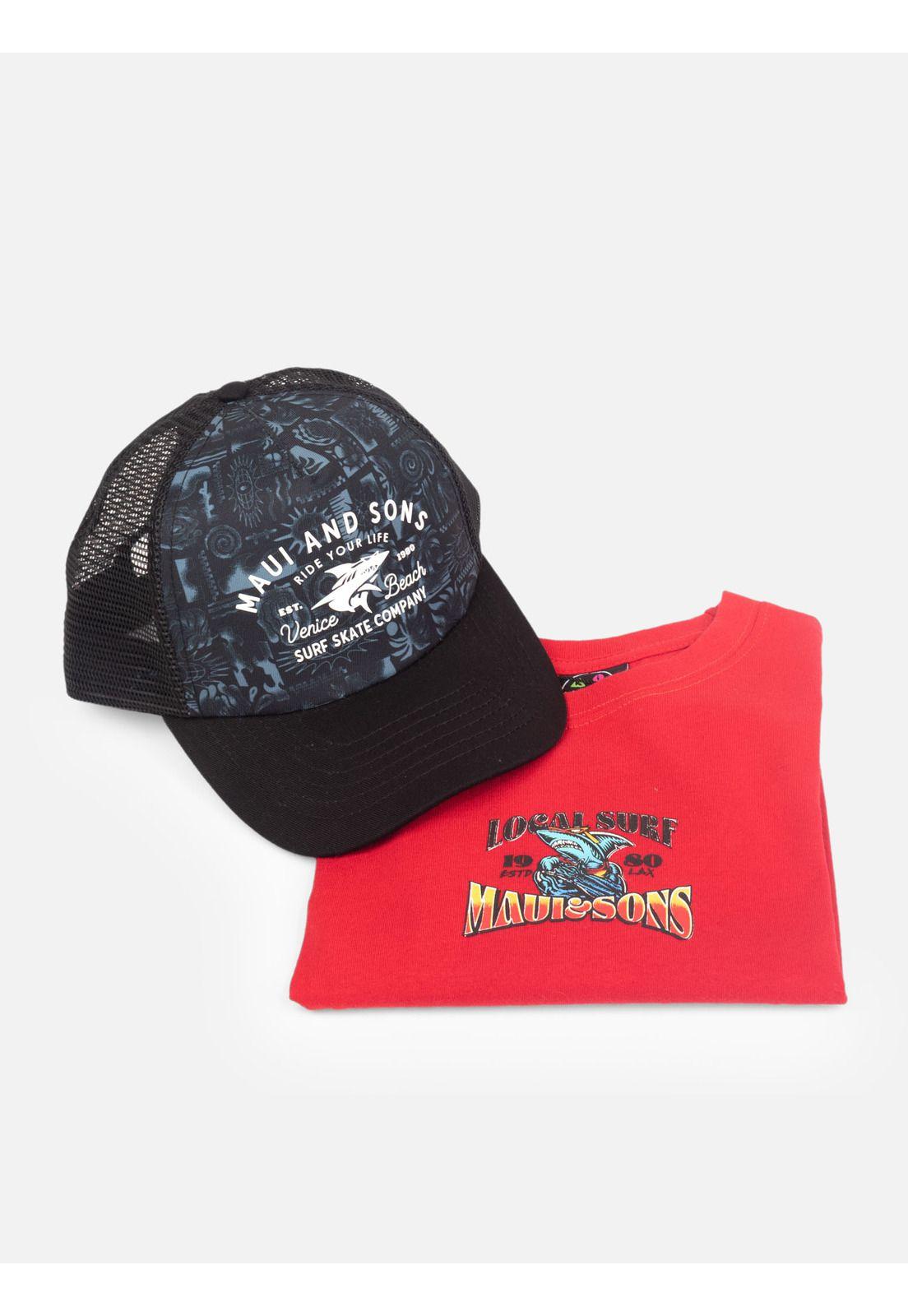 Pack Polera Jockey Aqualuz Rojo Infantil Maui And Sons-3