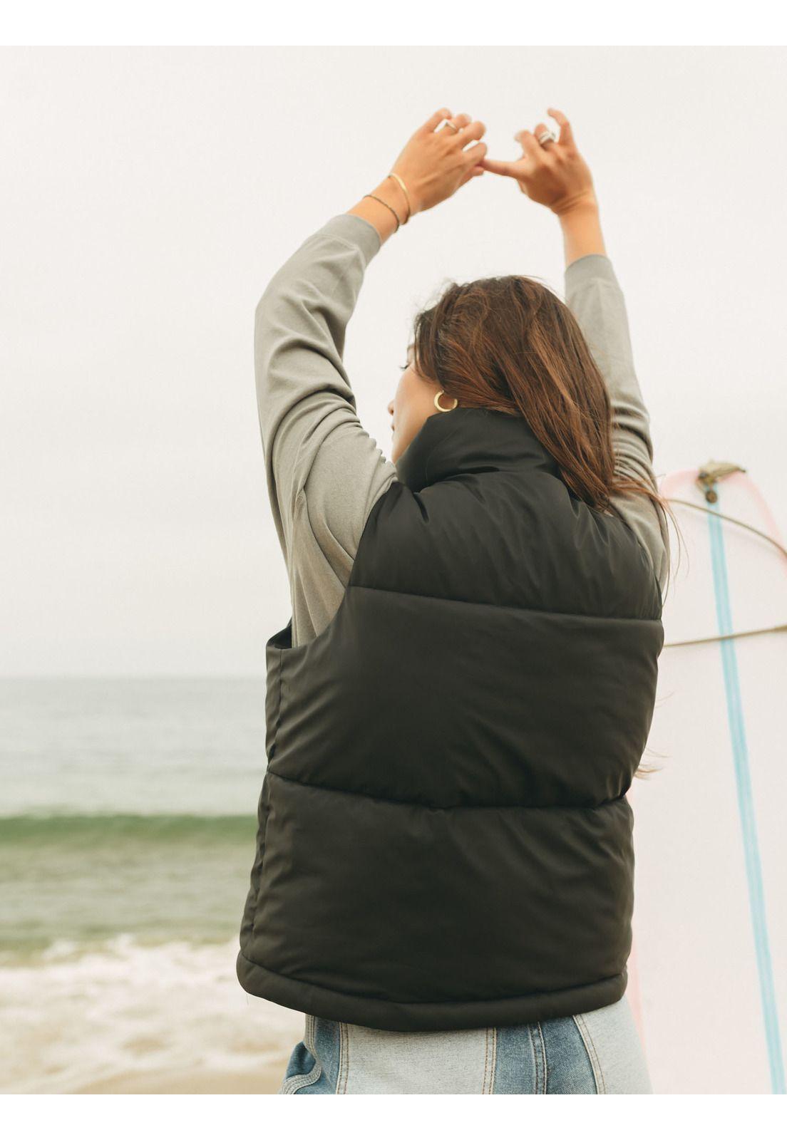 Parka Coral Negro Mujer Maui And Sons-3