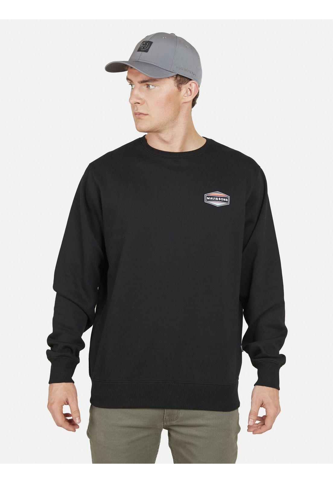 Poleron FLAG MAUI Hombre Negro Maui and Sons-0