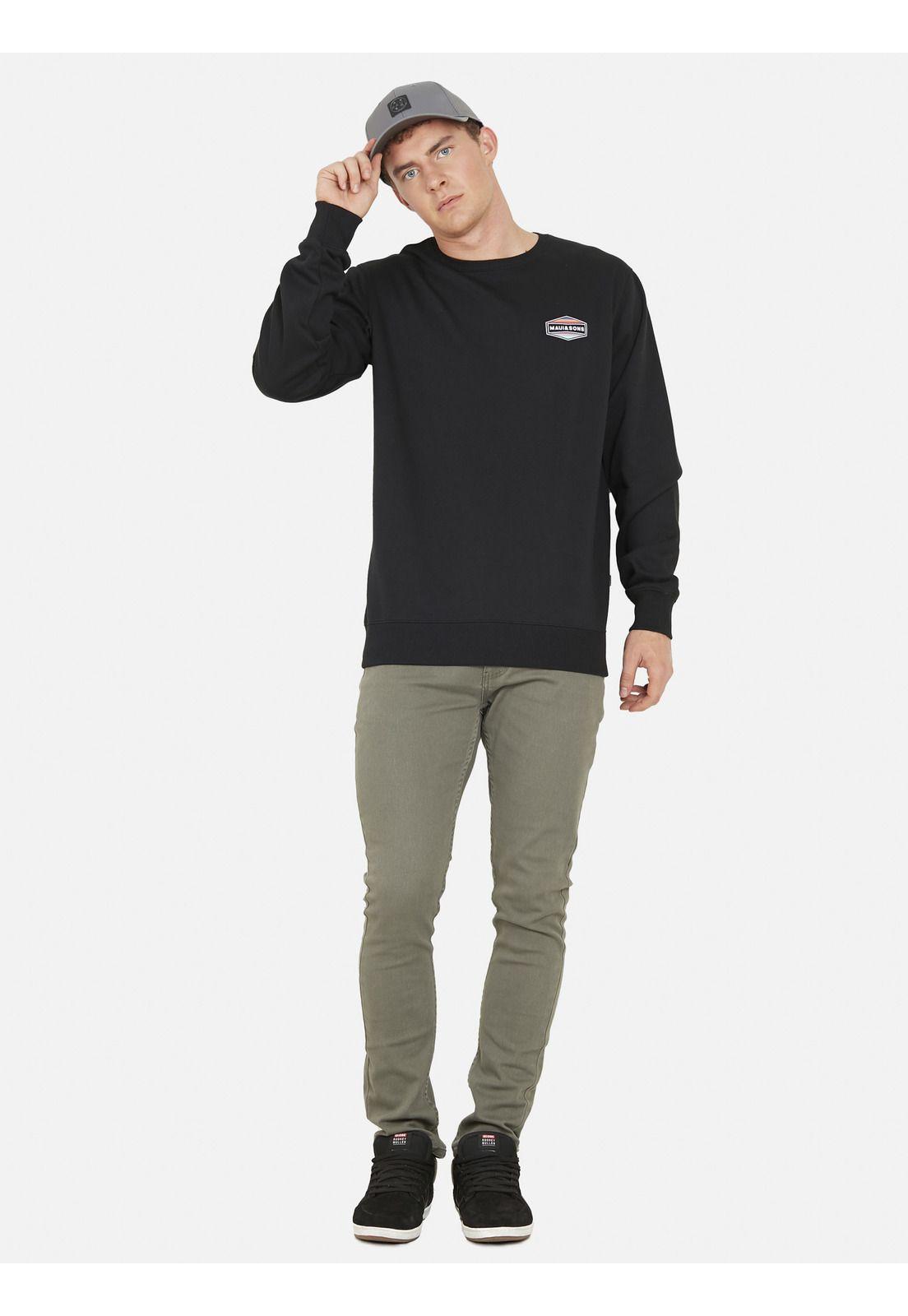 Poleron FLAG MAUI Hombre Negro Maui and Sons-3