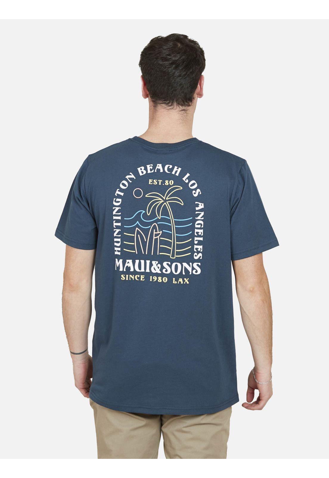 Polera HUNTINGTON SURF Hombre Azul Maui and Sons-1