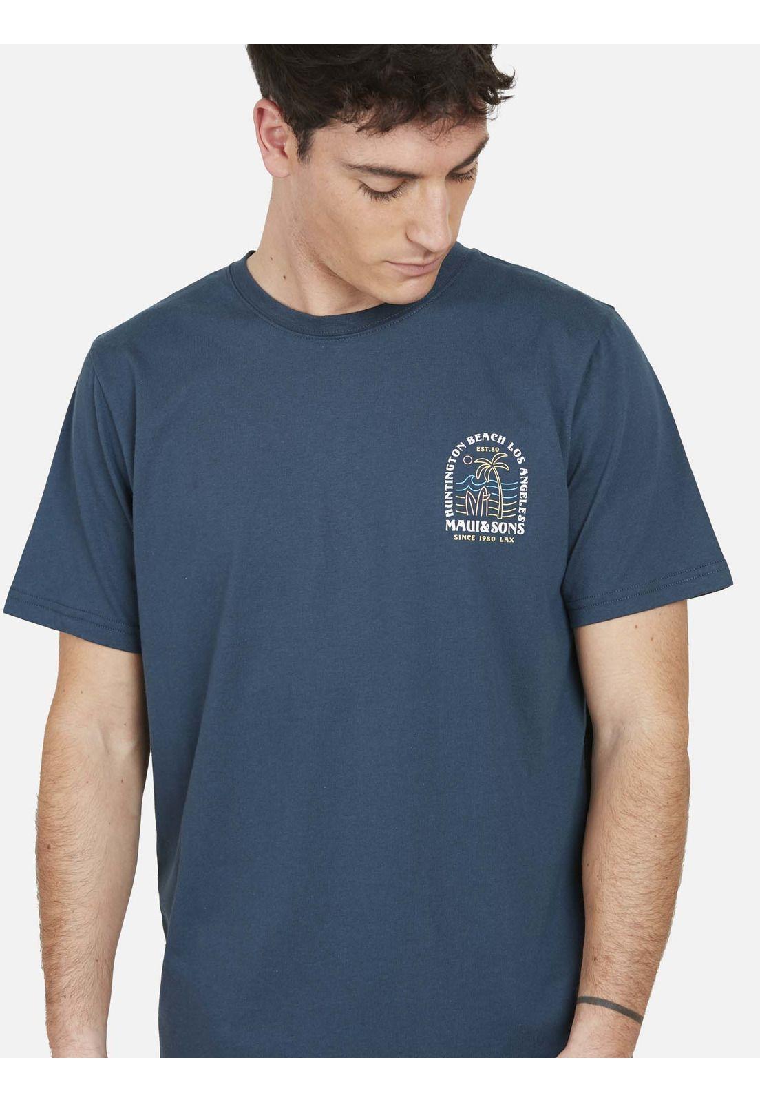 Polera HUNTINGTON SURF Hombre Azul Maui and Sons-2