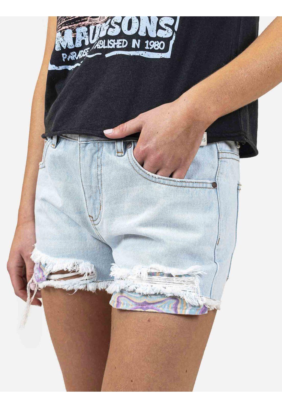 Short Jeans 5B637 Mujer Celeste Maui And Sons-2
