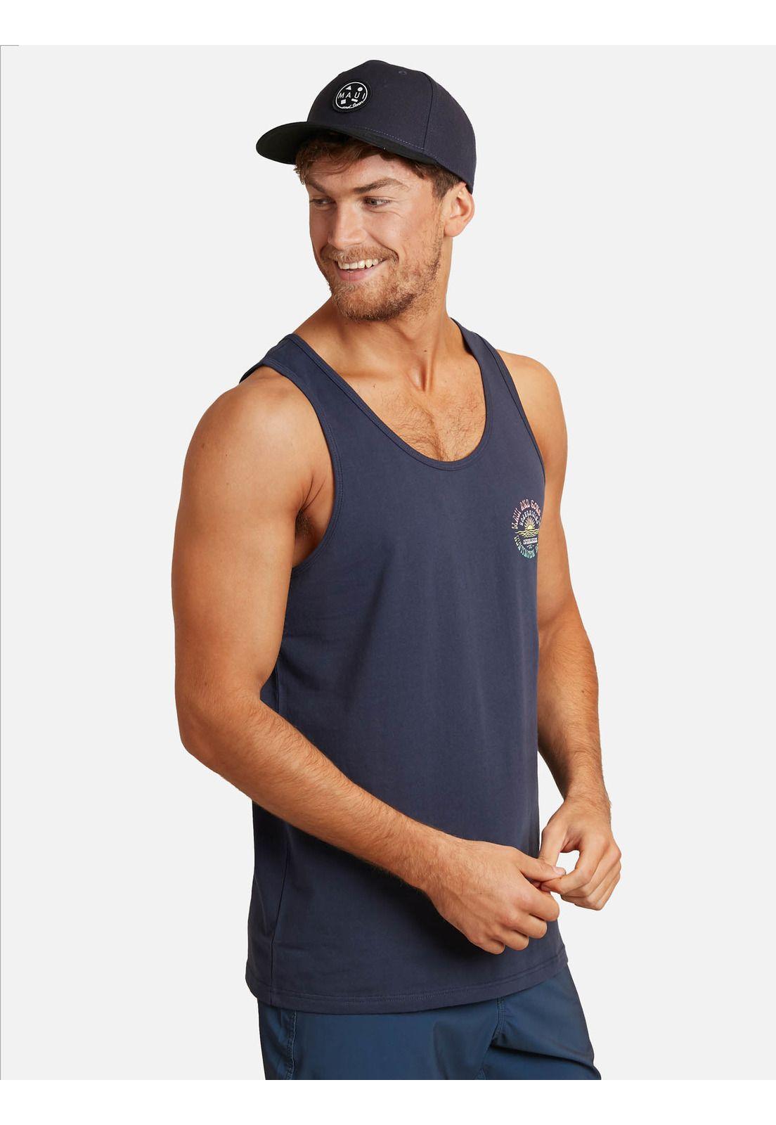 Polera Established 1980 Maui Tanks Hombre Azul Maui And Sons-0