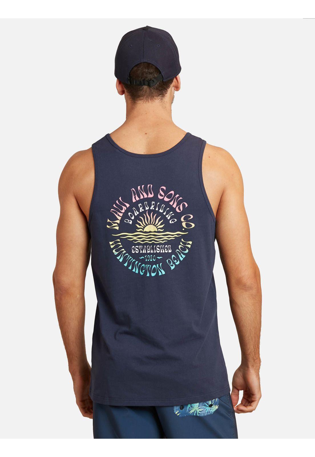 Polera Established 1980 Maui Tanks Hombre Azul Maui And Sons-1