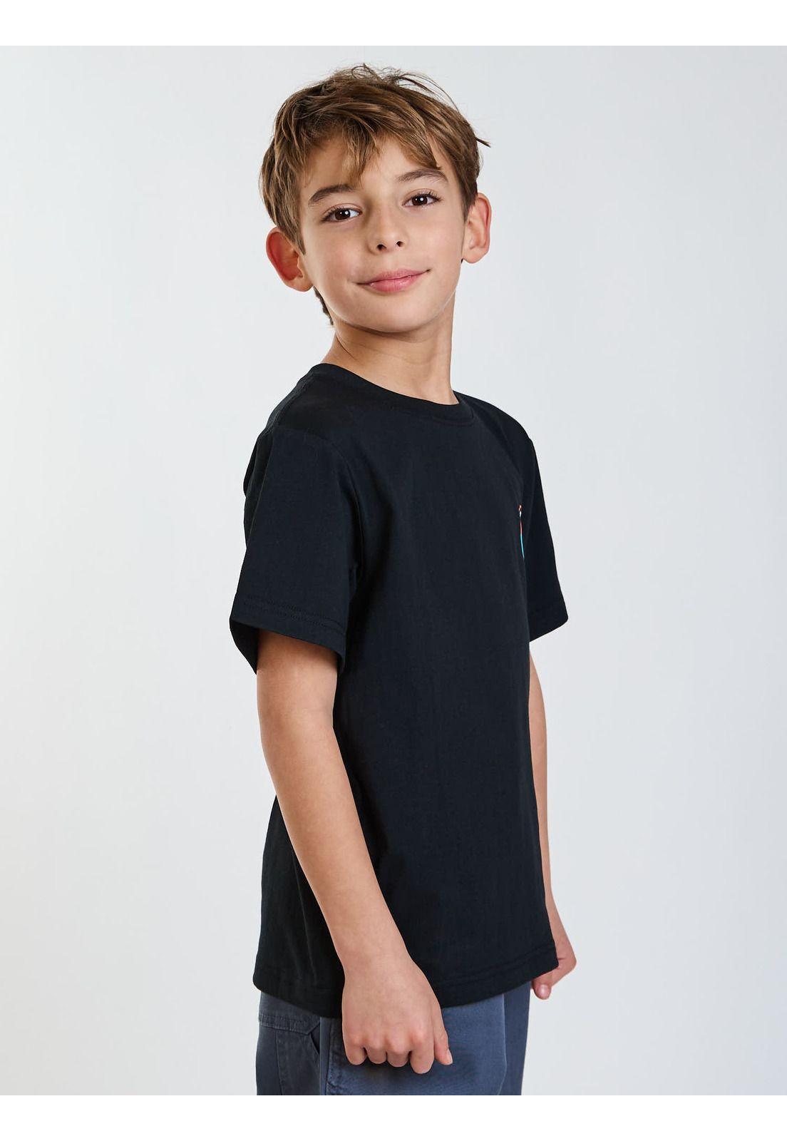 Polera MC Shild Negro Infantil Maui and Sons-2
