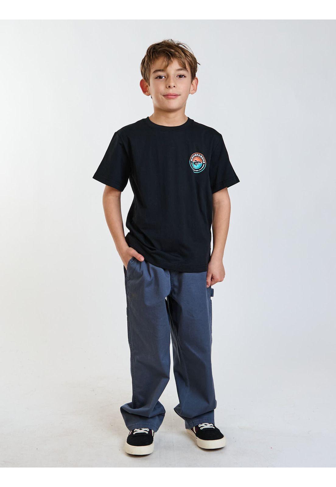 Polera MC Shild Negro Infantil Maui and Sons-6