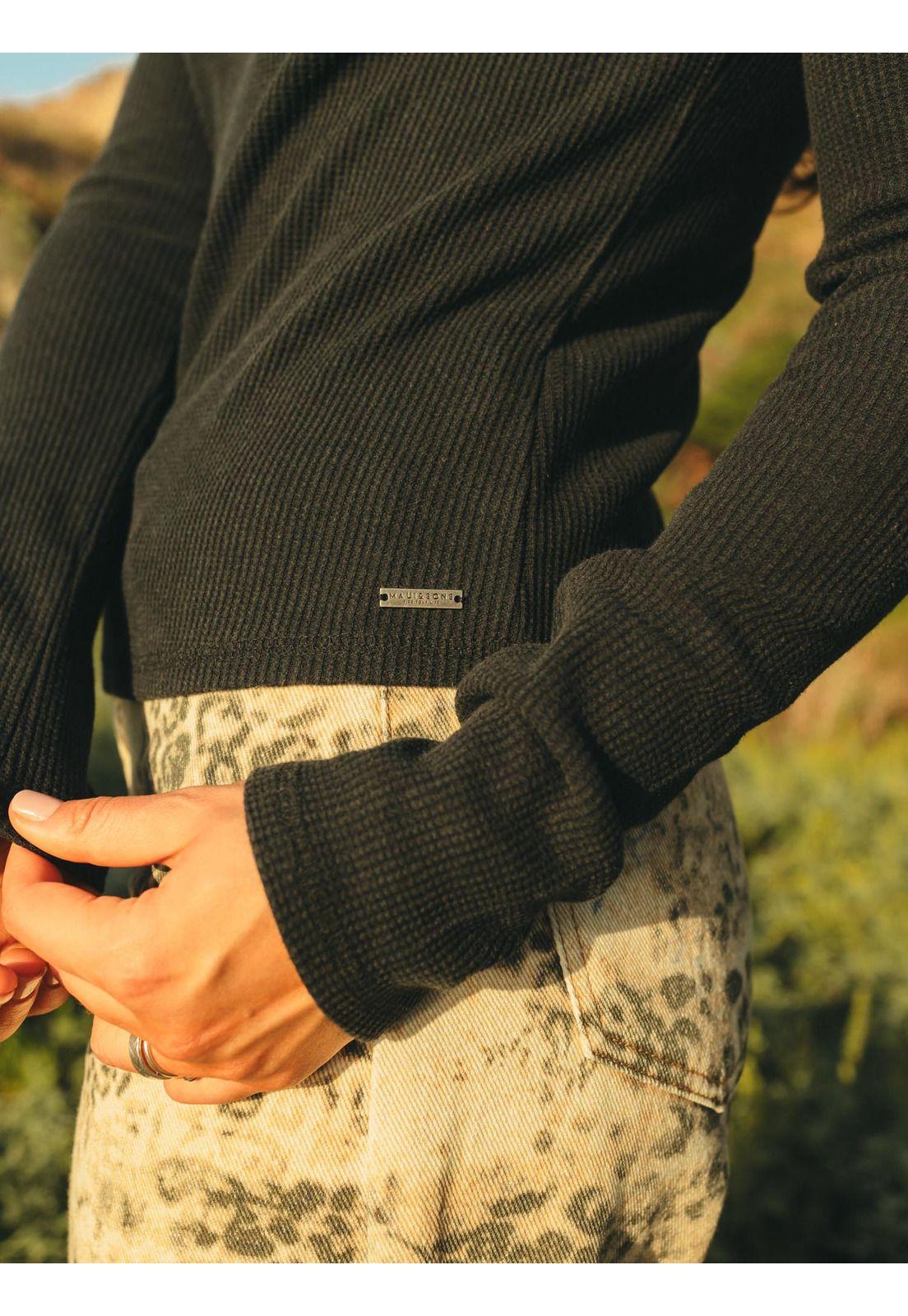 Polera ML Cerdeña Negro Mujer Maui And Sons-3