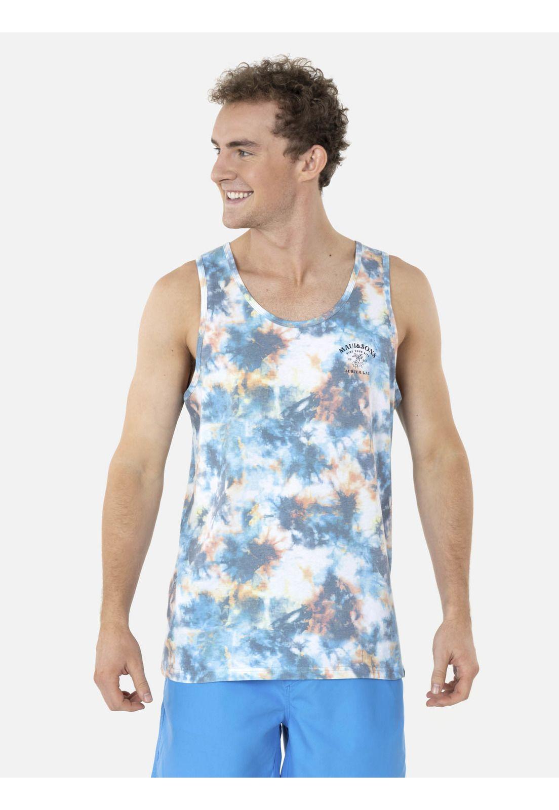Polera SM PALMS BEACH SS TEE TIE DYE Hombre Multicolor Maui and Sons-0