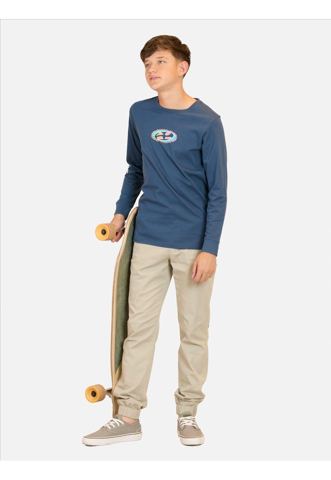 Polera ML Mai Tai Celeste Infantil Maui And Sons-3