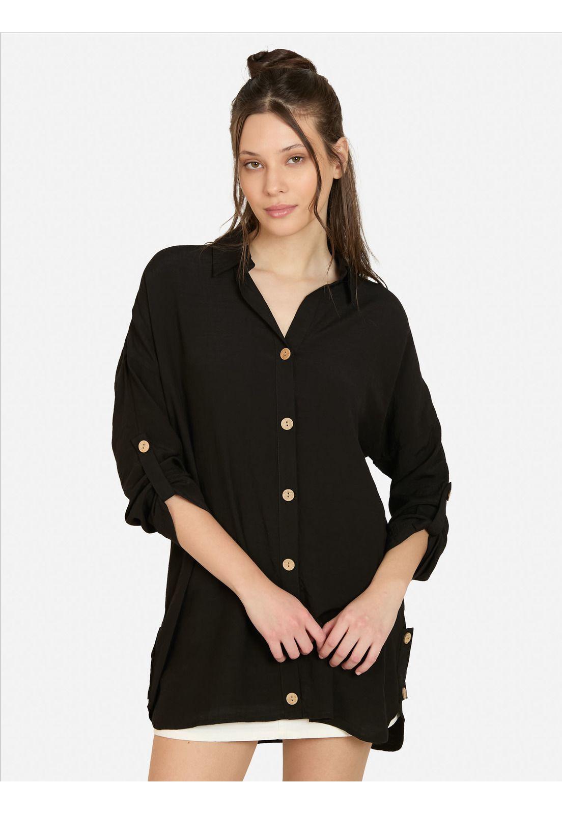 Blusa Pumix Negro Mujer Maui And Sons-0
