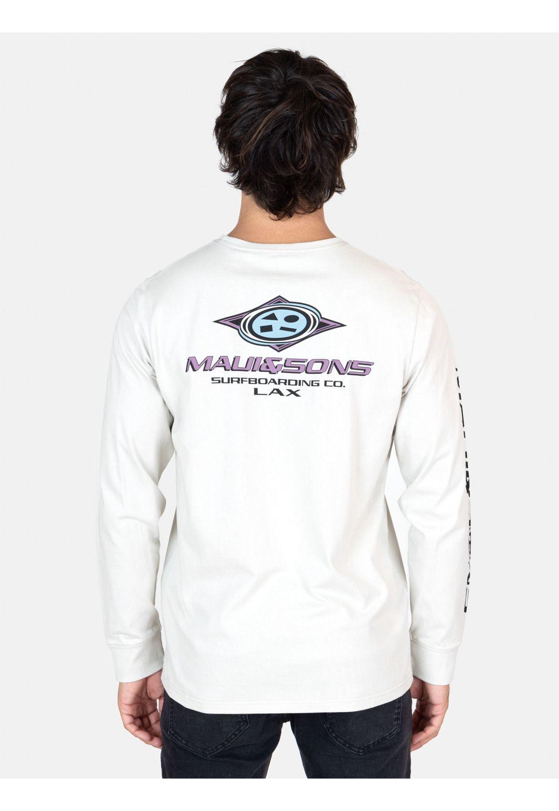 Polera ML Volcano Beige Hombre Maui And Sons-1