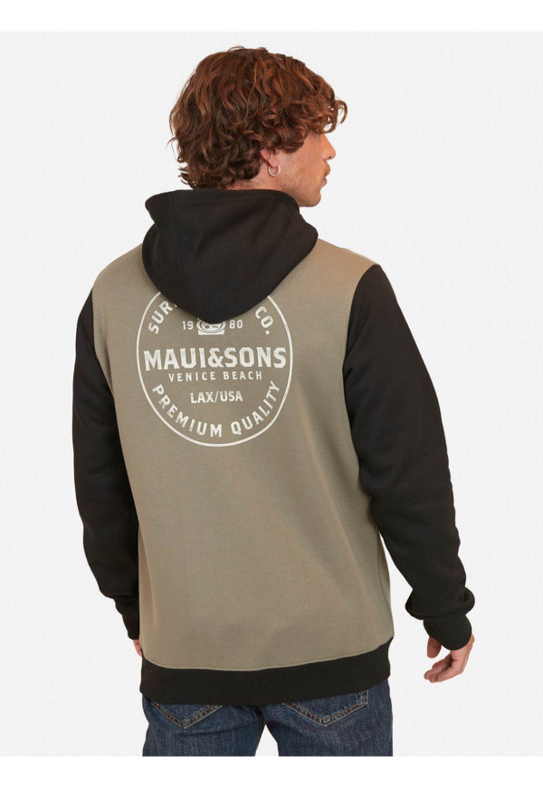 Poleron Surf And Skate Co. Hoodies Hombre Verde Maui And Sons-1