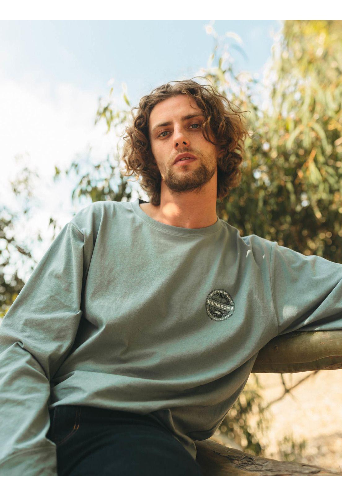 Polera ML Original Quality Gris Hombre Maui And Sons-0