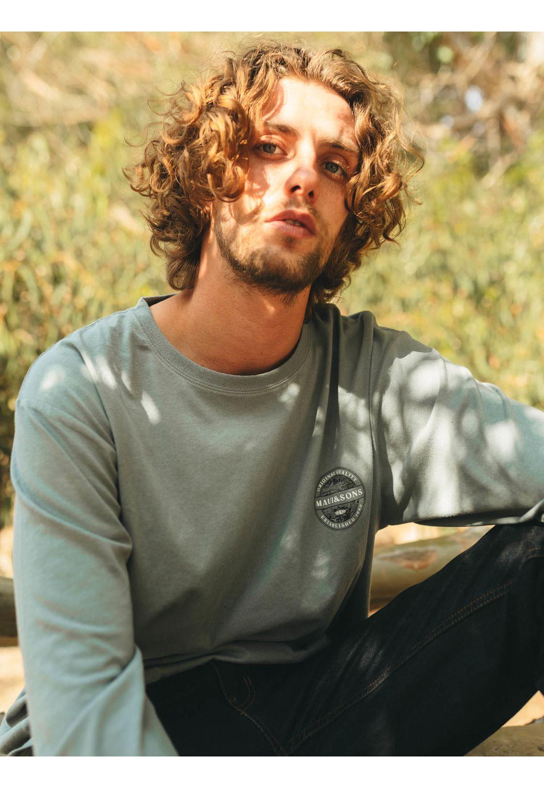 Polera ML Original Quality Gris Hombre Maui And Sons-1